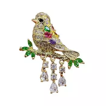 Новая брошь «Птица радости», брошь, костюм, элитный и изысканный костюм, роскошные и элегантные аксессуары для одежды