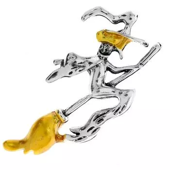 Новая брошь «Ведьма верхом на метле», креативная модная винтажная булавка, ювелирные изделия, новый дизайн, высокое качество для детей