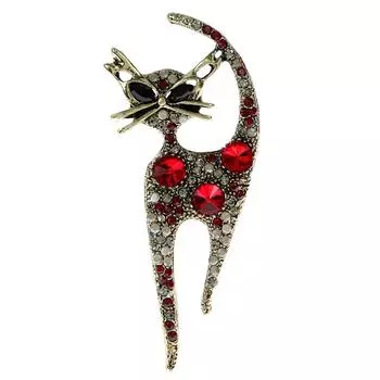 Новая брошь в виде кота со стразами, дизайн животных, модная булавка, 3 цвета, весенние украшения, аксессуары для пальто, высокое качество