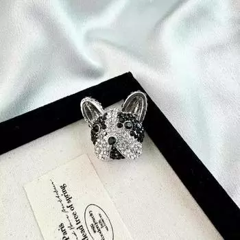 Новая брошь в виде животного, полная бриллиантов, ретро-креативная брошь в виде щенка Dou, персонализированные аксессуары из сплава Tide