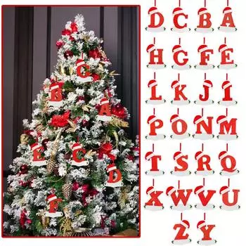 Новая буква Рождественская елка Украшение Буква Подвеска Декор Рождество Новый год Ornamen Home Holiday Ac L5K8 G-1pcs