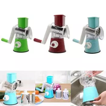 Новая бытовая кухонная ручная овощерезка, многофункциональная ручная барабанная машина для картофеля красный