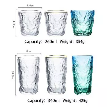 Новая бытовая стеклянная чашка для воды, женская Ins, летняя чашка для пива, высококачественная чашка с ледником, большая чашка для молока, чашка для чая, кофе, чашка для фруктового сока 260ml