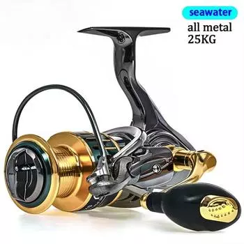Новая цельнометаллическая катушка Flueger с качающейся шпулей 25 кг, высокоскоростное вращение, аксессуары для морской рыбалки и дальнего заброса, серия 2000-7000