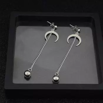 Новая цепочка для ушей в виде косточки, цепочка для ушей, индивидуальная бижутерия для девушек, серьги из нержавеющей стали в стиле Харадзюку в стиле хип-хоп