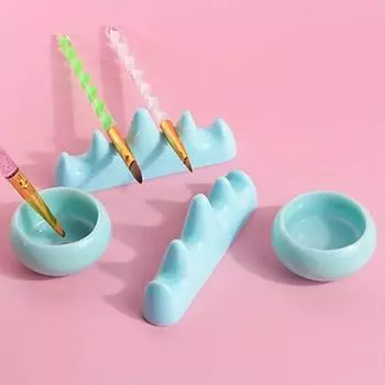 Новая чашка и держатель для мытья ручек для дизайна ногтей, чашка для чистки ногтей, удобный держатель для кистей для ручек для дизайна ногтей, инструмент для улучшения ногтей