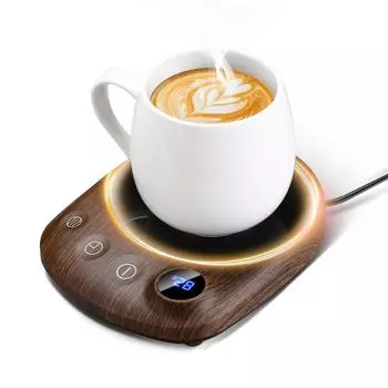 Новая чашка Термокружка для кофе Напиток 4 настройки температуры 12 часов Сенсорный Бесшумный Идеально подходит для PSE Для рождественского подарка [2024 Warmer] Подставка, Warmer,
