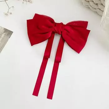 Новая черная большая заколка-бант для волос для женской моды, темпераментная пружинная заколка для волос-катушки, аксессуары для волос для девочки