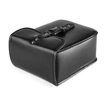 Новая черная мотоциклетная сумка из ПУ кожи, кофр на сисси-бар, для хранения, сумка-кошелек, боковой кофр