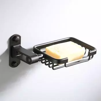 новая черная подставка для мыла Crystal Soap net, вешалка для туалетных принадлежностей, настенная с мыльницей, полка в стиле ретро из алюминия чёрный