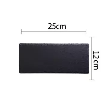 Новая черная сланцевая каменная обеденная тарелка из сланца Креативная японская суши-каменная тарелка Поднос для посуды Западная стейк-каменная тарелка Тарелка для стейка