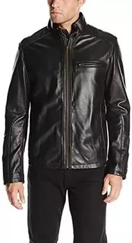 Новая черная стильная куртка ручной работы, элегантная мужская, из натуральной овчины S чёрный