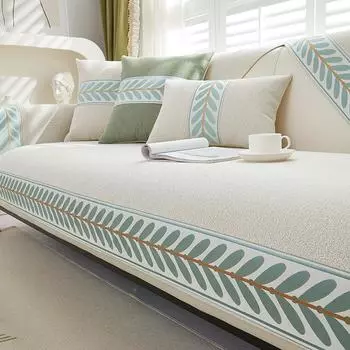 Новая четырехсезонная универсальная диванная подушка из синели, современный простой нескользящий универсальный универсальный чехол для дивана, тканевый чехол 70*70cm