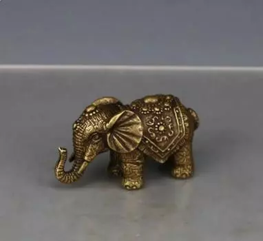 Новая чистая медь, латунь, твердая ручка со слоном, маленькие украшения, чай, карман для домашних животных, украшение дома, статуя