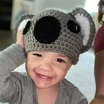 Новая чистая связанная вручную разноцветная полосатая шляпа ведьмы, платок, взрослая шляпа Children 48-54cm