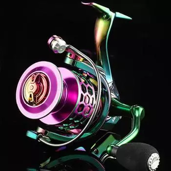 Новая цветная гальванизированная спиннинговая рыболовная катушка, гладкая, прочная, легкая, с полностью металлической головкой, аксессуары для рыболовных снастей для литья наживки SK1000