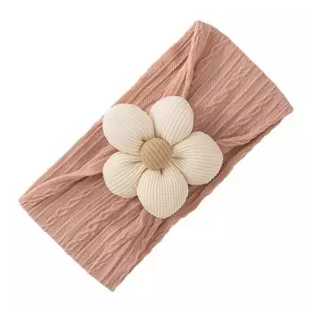 Новая Цветочная Нейлоновая Детская Повязка для Волос Эластичная Мягкая Детская Повязка на Голову для Детей Тюрбан Головной Убор для Новорожденного Ребенка Детские Аксессуары для Волос