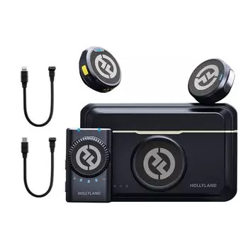 Новая дальность передачи Lark Модель Hollyland2024 M2-беспроводной микрофон-штыревой микрофон-легкий 9G-48Khz/24Bit-серия телефонов/Android/камера