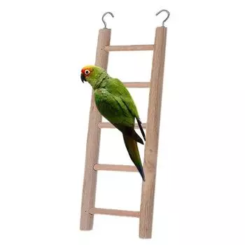 Новая деревянная лестница для попугая, птицы, питомца, волнистого попугайчика, грызуна, хомяка, мыши, песчанки, игрушки для клетки 9cm by 20cm