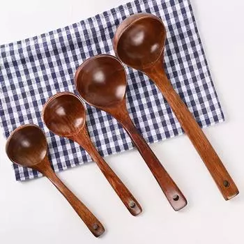 Новая деревянная ложка Komu, половник, кухонная утварь, столовые приборы, посуда, принадлежности для приготовления пищи, кастрюля с антипригарным покрытием, столовые приборы, аксессуары