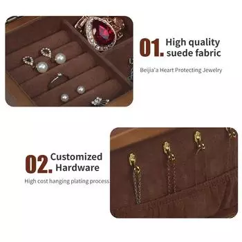 Новая деревянная шкатулка для хранения ювелирных изделий, дисплей, шкатулка для сережек и колец, органайзер для ювелирных изделий, роскошная подарочная упаковка для ювелирных изделий, упаковка для браслетов 20 13 7cm