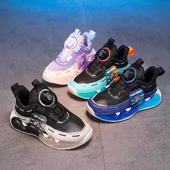 Новая детская модная повседневная дышащая обувь с отверстиями для четырех сезонов, трендовые детские спортивные удобные кроссовки для бега для мальчиков и девочек 28 серый/чёрный