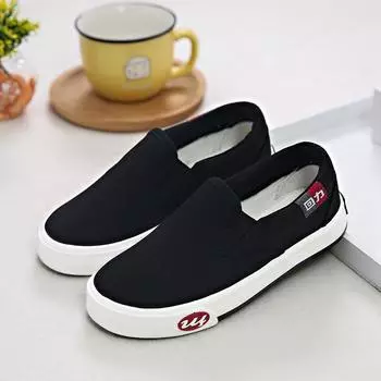 Новая детская обувь. Холщовая обувь. Детская спортивная обувь. Студенческая обувь для мальчиков и девочек. Кроссовки без шнуровки. 23