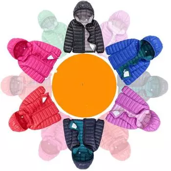 Новая детская одежда детские легкие и тонкие короткие пуховики для мальчиков и девочек куртки с капюшоном для детей среднего и маленького возраста и детей постарше 90cm жёлтый