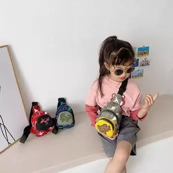 Новая детская сумка сумка-мессенджер с динозавром модная сумка для мальчиков и девочек сумка с героями мультфильмов сумка для пеленания для детей сумка для груди жёлтый