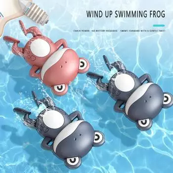 Новая детская ванночка для купания, игрушка для купания, милые лягушки, заводная игрушка для ванны One Size синий