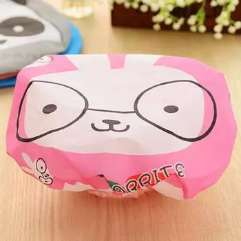 Новая детская водонепроницаемая шапка для волос с милым животным принтом и душем для купания в салоне белый