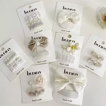 Новая детская заколка для волос с кружевной сеткой и бантом «Маленькая фея», детская заколка для волос, заколка для волос сбоку, заколка для челки