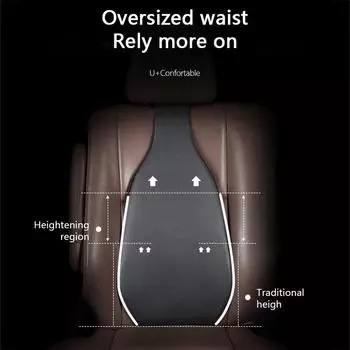 Новая динамическая подушка безопасности, поясничная подушка, умная подушка для поясницы, универсальная подушка для спинки сиденья, протектор для талии чёрный