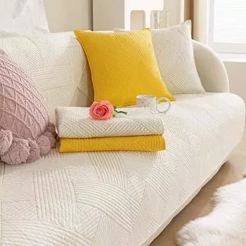 Новая диванная подушка — это четырехсезонная универсальная подушка из хлопчатобумажной ткани, простой нескользящий чехол для дивана, чехол для полотенца и зимняя ткань. 70*70