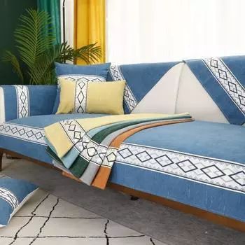 Новая диванная подушка Four Seasons, универсальная диванная подушка, лямка, диванная подушка из синели, китайская диванная подушка, нескользящая подушка 70X70