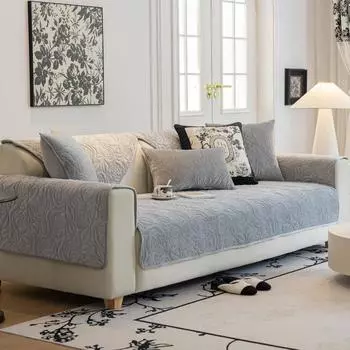 Новая диванная подушка осень и зима кристальный бархат диванная подушка зима утолщенный теплый чехол для подушки современная простая нескользящая подушка 70*70cm