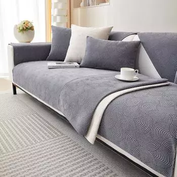 Новая диванная подушка в полоску синели, универсальный защитный чехол для дивана, противоскользящая подушка для гостиной, украшение для гостиной 70x70cm 1pcs