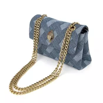 Новая дизайнерская сумка для женщин Eagle Head женская сумка джинсовая цепочка одно плечо сумка через плечо маленькая сумка синий