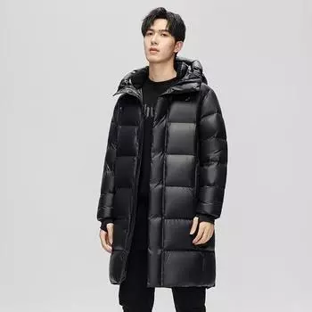 Новая длинная мужская и женская одинаковая пара утолщенная экстремально холодная теплая пуховая куртка S
