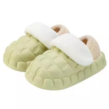 Новая домашняя противоскользящая мягкая сумка с плюшевой изоляцией и съемными хлопковыми тапочками для зимы 36 белый