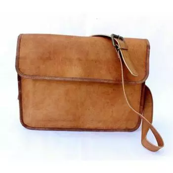 Новая дорожная сумка-слинг из натуральной кожи, винтажная коричневая сумка через плечо 12 x 16 x 5 in коричневый