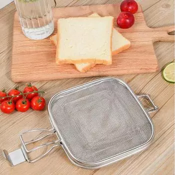 Новая духовка для завтрака, тостов, хлеба, противень для выпечки, нержавеющая сталь, сетка для выпечки сэндвичей для быстрого приготовления сэндвичей