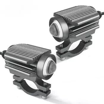 Новая двухцветная маленькая стальная пушка 12-80 В для автомобилей и мотоциклов, модифицированная светодиодная фара, супер яркий водонепроницаемый модифицированный светильник