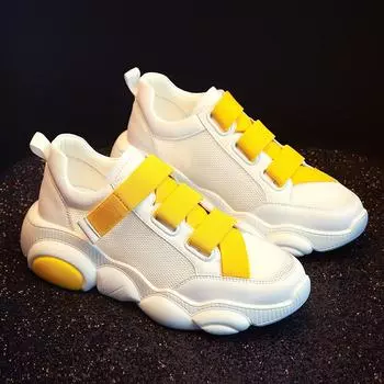 Новая дышащая и модная женская обувь, повседневные туфли для маленького белого папы 34