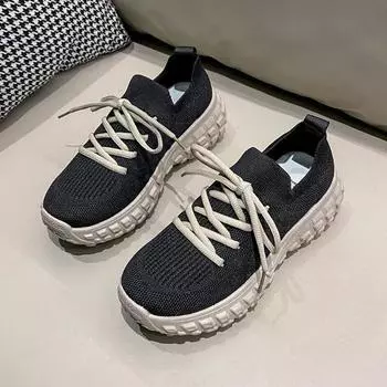 Новая дышащая женская спортивная обувь на толстой подошве, женская повседневная обувь с нескользящей сеткой 36