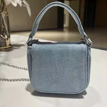 Новая джинсовая сумка женская мода винтаж весна лето цепи сумка через плечо сумочка кошелек телефон сумки для девочек small