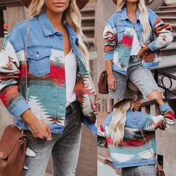 Новая европейская и американская джинсовая куртка с коротким верхом S