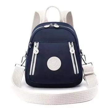 Новая европейская и американская ретро сумка-мессенджер женская контрастного цвета многофункциональный рюкзак нейлоновая сумка для мобильного телефона ключей мелочи темно-синий