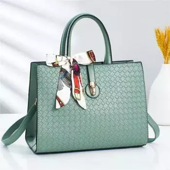 Новая европейская и американская сумка большой вместимости, женская тканая сумка через плечо бордовый