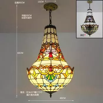 Новая европейская люстра для ресторана Aisle Club KTV Villa Decoration Creative Retro Glass Лестничный угловой светильник